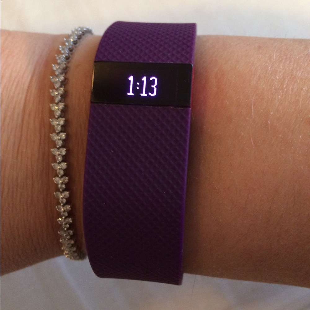 Plum Fitbit Charge HR - Large